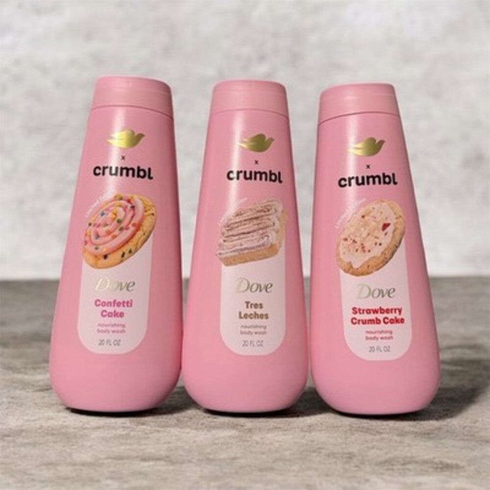 Dove x Crumbl Tres Leches, confetti& strawberry  Limited Edition 3in 1